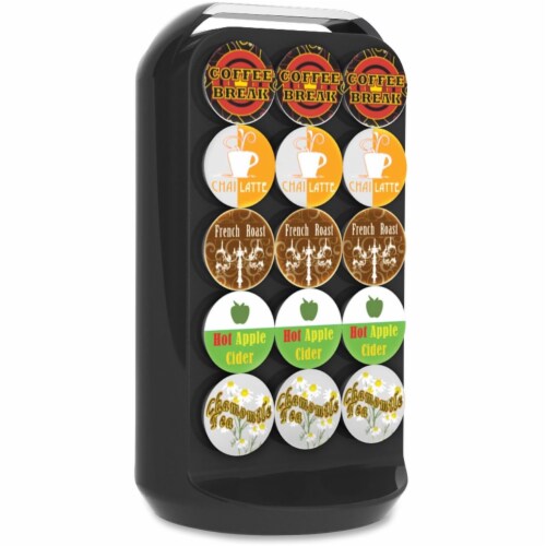 Coffee Pod Carousel, Fits 30 Pods, 6.8 x 6.8 x 12.63, Black