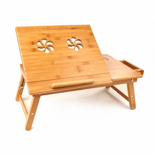 Mind Reader Flip Top Adjustable Laptop Desk Tray Perspective: front