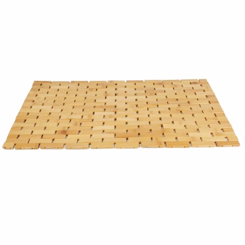 Mind Reader Bamboo Mildew Resistant Bath Mat Perspective: front