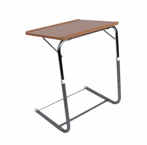 Mind Reader Adjustable Height Folding Laptop TV Tray - Brown Perspective: front