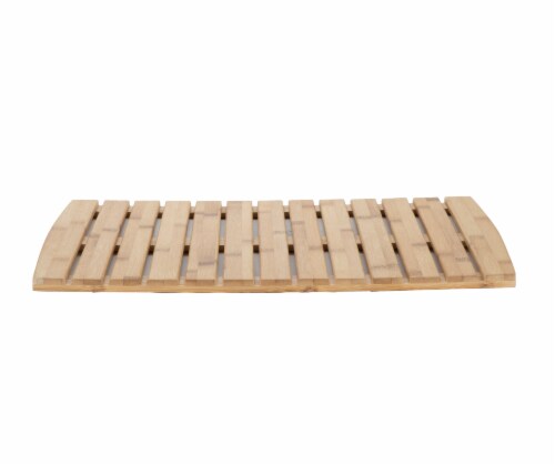 Mind Reader Bamboo Shower Bath Mat Perspective: front
