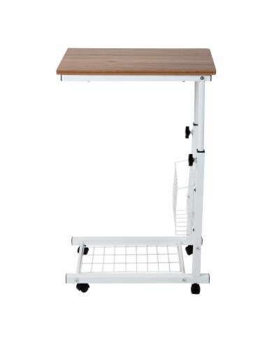 Mind Reader Adjustable Height Laptop Desk - Brown/White Perspective: front