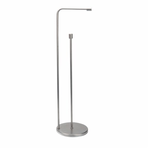Mind Reader Freestanding Toilet Paper Stand with Additional Roll Storage Perspective: front