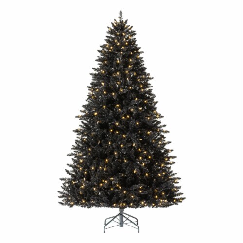 Treetopia Luxe Black Beauty 7 Foot Artificial Prelit Christmas Tree