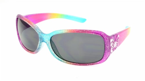 Kid's Rainbow Butterfly Sunglasses Perspective: front