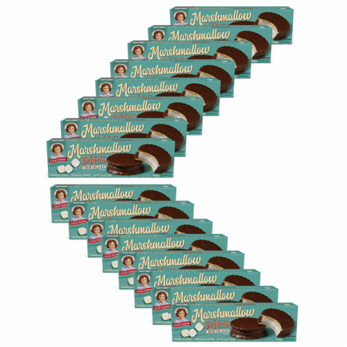Chocolate Marshmallow Pies, 16 Boxes, 128 Individually Wrapped Chocolate Creme Pies Perspective: front