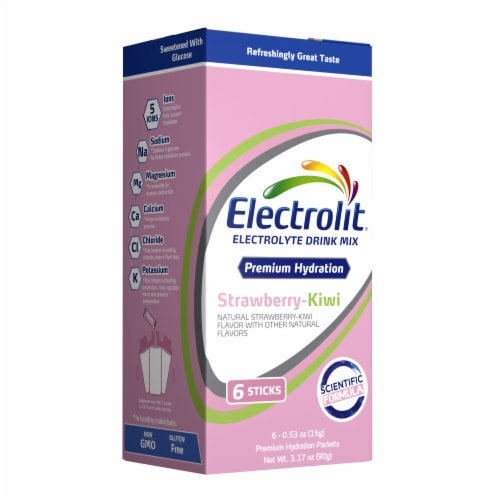 Electrolit Electrolyte Strawberry Kiwi Drink Mix Perspective: front