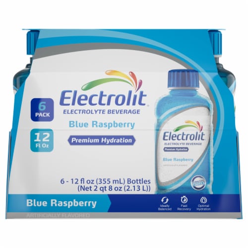 Electrolit® Blue Raspberry Electrolyte Beverage Perspective: front