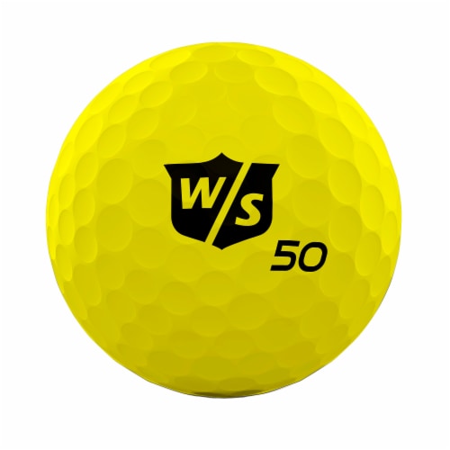 Wilson Staff Fifty Elite Golf Balls - Yellow Perspective: front