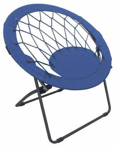 Zenithen Bungee Folding Bouncy Dish Saucer Chair with Steel Frame