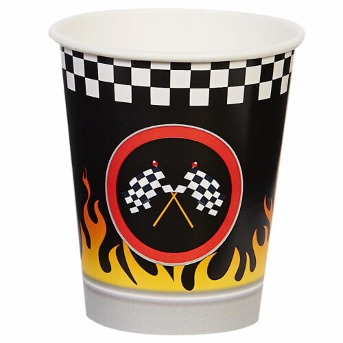 Buyseasons 258144 9 oz Racecar Racing Party Paper Cups - Size 8 Perspective: front
