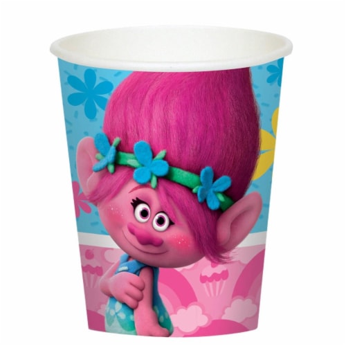 Buyseasons 263837 9 oz Trolls Paper Cups - Size 16 Perspective: front