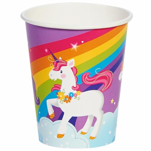 Buyseasons 263848 9 oz Fairytale Unicorn Party Paper Cup - Pack of 48 Perspective: front