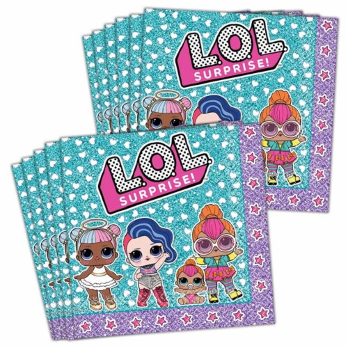 BirthdayExpress 305429 LOL Surprise Lunch Napkins - 48 Piece Perspective: front