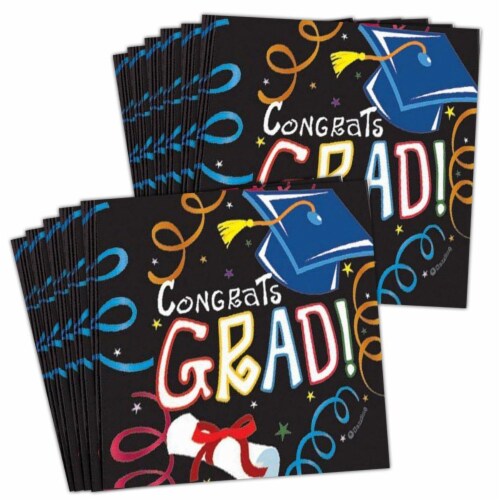 BuySeasons 309598 Graduation Lunch Napkin - 48 Piece Perspective: front
