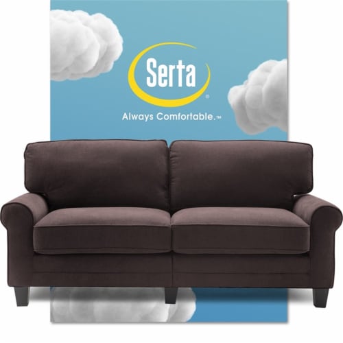Serta Copenhagen 73 Sofa in Dark Brown 1 Baker s