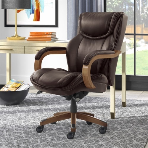 Lazy boy sales leather office chair