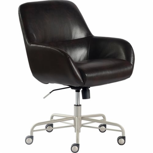 Tommy Hilfiger Forester Leather Office Chair Dark Brown 1 Baker s