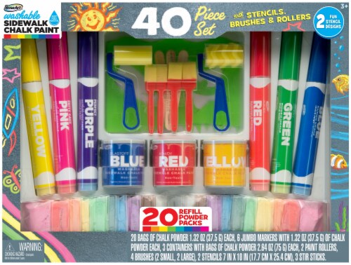 RoseArt Washable Sidewalk Chalk Paint Set Perspective: front