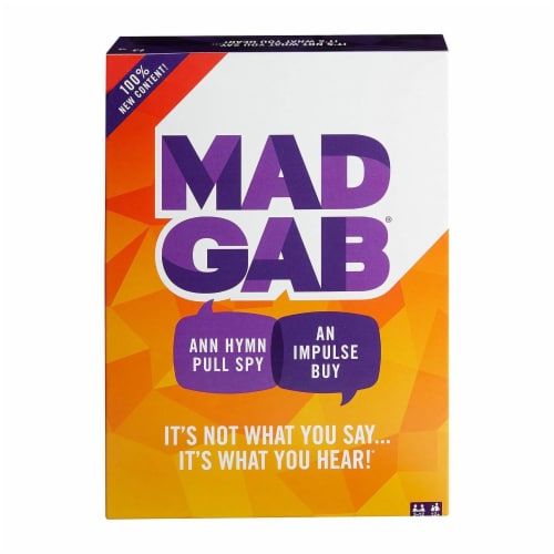 Mattel Mad Gab Card Game Perspective: front