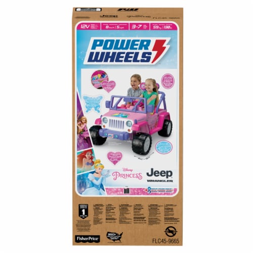 Power Wheels Kids Electric Ride On Disney Princess Jeep Wrangler Toy Car, 1  ct - Baker's