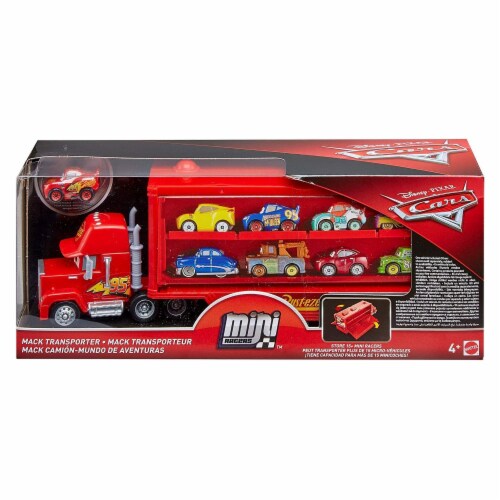 disney pixar cars mini racers mack transporter