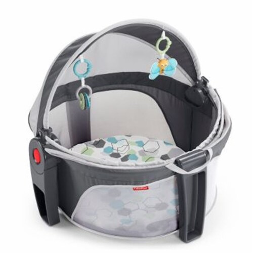 Fisher-Price On-the-Go Sit-Me-Up Infant Floor Seat Gray Hexagon