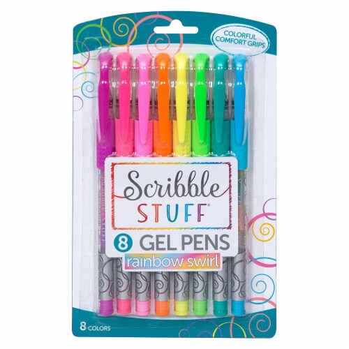 Scribble Stuff Neon Rainbow Swirl Gel Pens 8 Count, 1 Unit - Pay Less Super  Markets