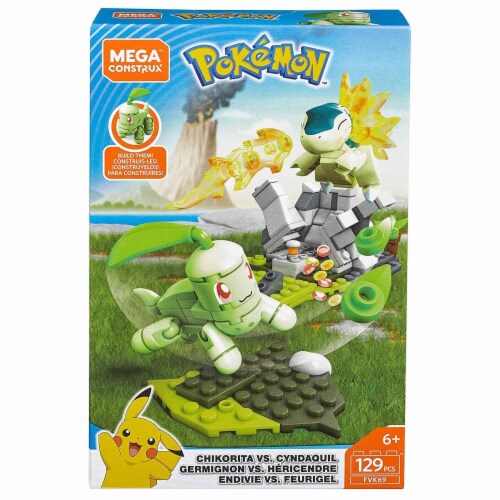 Mega Construx™ Pokemon Chikorita vs. Cyndaquil Building Set, 129