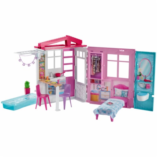 Barbie 2-Story House Close-and-Go Portable Playset 