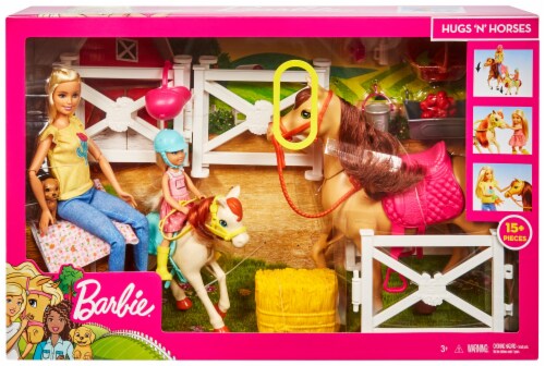 Barbie® Hugs 'n Horses Doll Playset Perspective: front