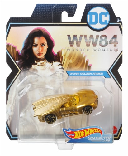 Mattel Hot Wheels® DC Universe Golden Armor Character Car Perspective: front