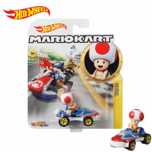 Mattel® Hot Wheels® Mario Kart™ Toad Sneeker Toy Vehicle Perspective: front