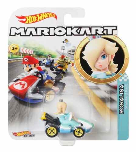 Mattel® Hot Wheels® Mario Kart™ Rosalina Standard Kart Toy Vehicle Perspective: front