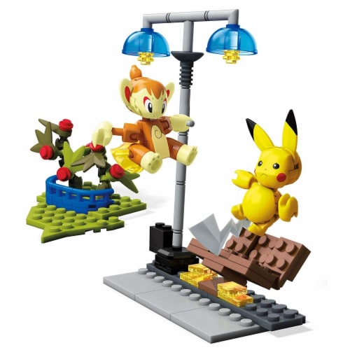 Mega Construx Pokemon Chimchar vs Pikachu Building Set, 127 pc