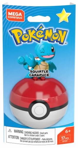 MEGA Construx™ Pokemon™ Squirtle Mini Figure & PokeBall Perspective: front