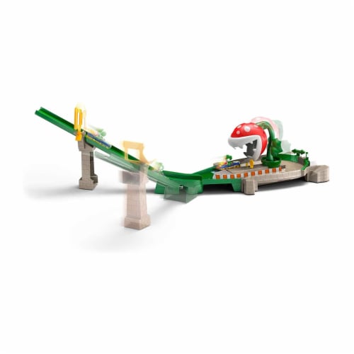 Hot Wheels Mario Kart Piranha Plant Slide Track Racing Cars Game