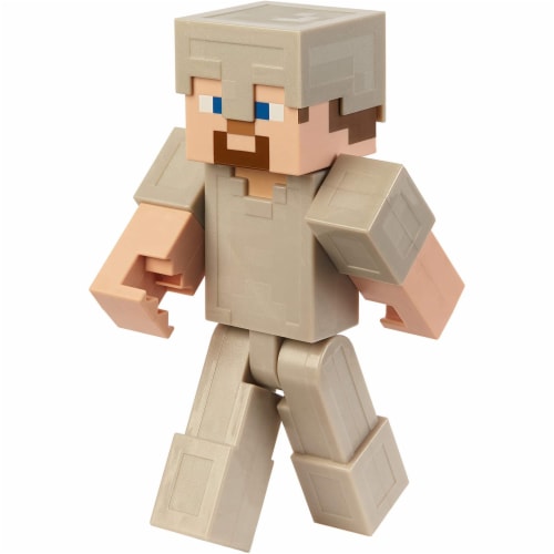 Minecraft Steve in Iron Armor 12-Inch Action Figure Perspective: front