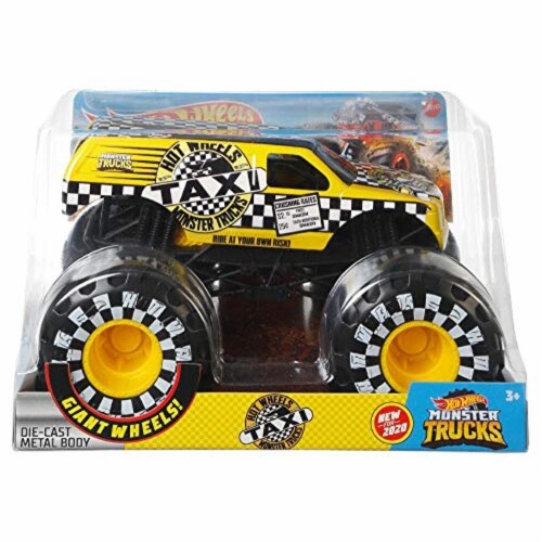 Hot Wheels Monster Trucks 1:24 Scale Taxi Perspective: front