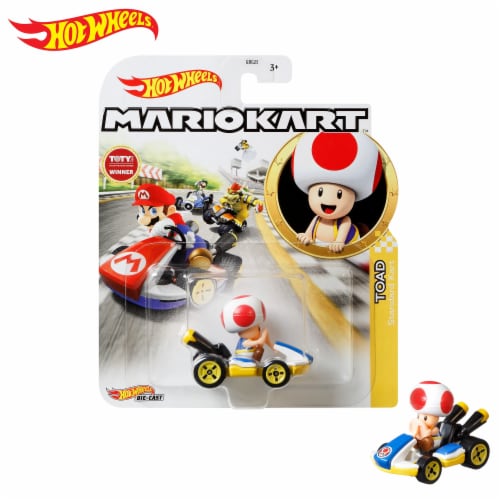 Mattel® Hot Wheels® Mario Kart™ Toad Standard Kart Vehicle Perspective: front