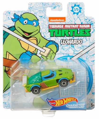 Mattel Hot Wheels® Teenage Mutant Ninja Turtles Leonardo Toy Car Perspective: front