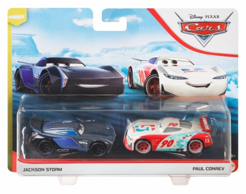 Disney Pixar Cars Jackson Storm & Paul Conrev Toy Racers Perspective: front