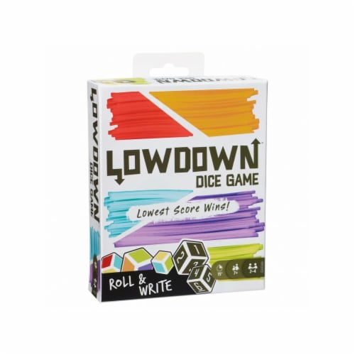 Mattel Lowdown Roll & Write Dice Game Perspective: front