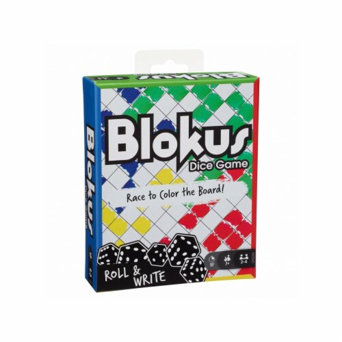 Mattel Blokus Dice Board Game Perspective: front