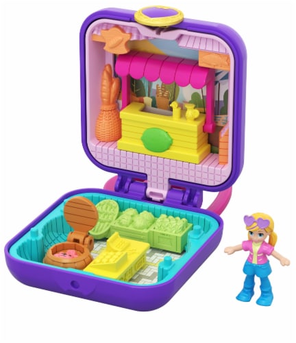 Mattel Polly Pocket Market Tiny Compact Figure Playset Perspective: front