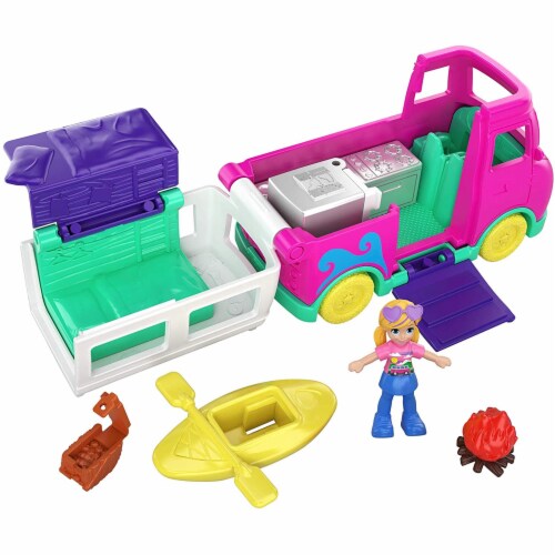 Pollyville Transforming Camper Van Playset Perspective: front