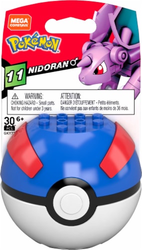 Mega Construx™ Alolan Nidoran Pokeball Figure Perspective: front
