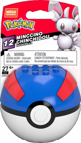 Mega Bloks® Alolan Minccino Chinchidou Pokeball Figure, 1 ct - Kroger