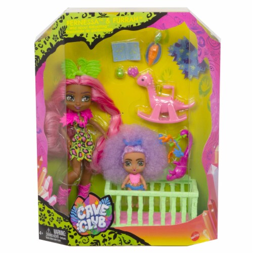 Mattel Cave Club Wild About Babysitting Fernessa Furrah Dolls Perspective: front
