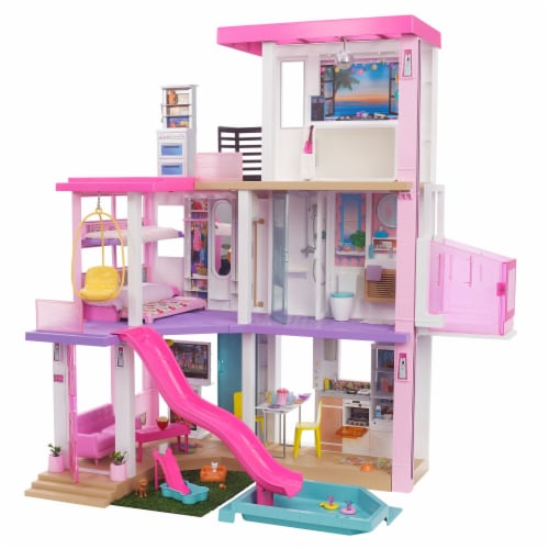 Barbie Dreamhouse 3 Story Dollhouse Playset w/ Pool, Slide